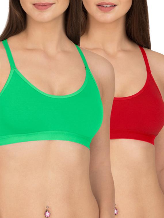 multicoloured cotton camisole bra (set of 2) - 12278700 - Zoom Image - 1