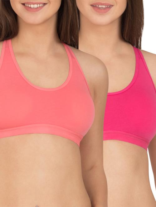 multicoloured cotton sports bra (set of 2) - 12278703 - Standard Image - 1