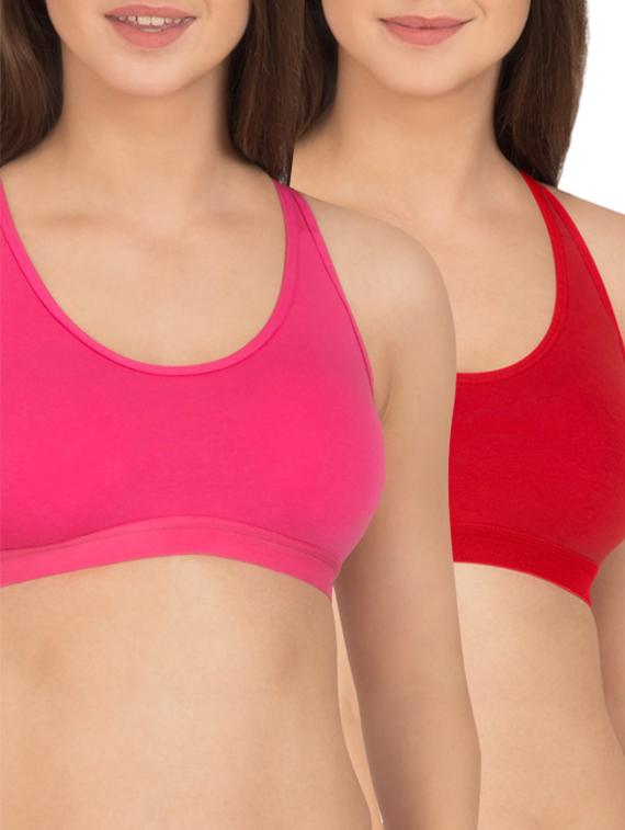 multicoloured cotton sports bra (set of 2) - 12278707 - Zoom Image - 1