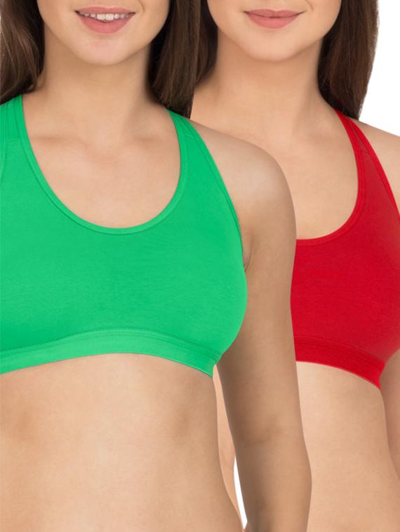 multicoloured cotton sports bra (set of 2) - 12278708 - Zoom Image - 1