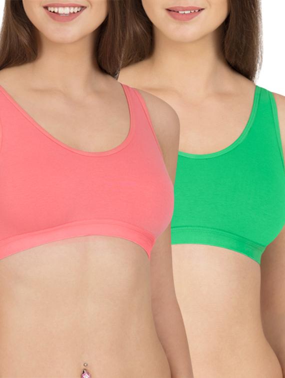 multicoloured cotton sports bra (set of 2) - 12278712 - Zoom Image - 1