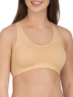 multicoloured cotton sports bra (set of 3) - 12278740 - Standard Image - 2