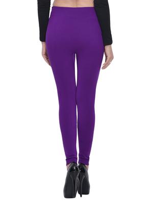 purple woolen legging - 12290540 - Standard Image - 3