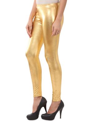 gold viscose leggings - 12290551 - Standard Image - 2