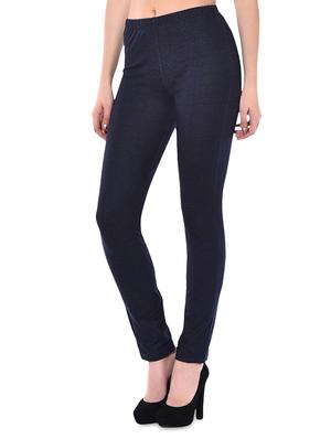 navy blue denim leggings - 12290555 - Standard Image - 2