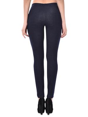 navy blue denim leggings - 12290555 - Standard Image - 3