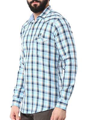 light blue cotton casual shirt - 12292489 - Standard Image - 2