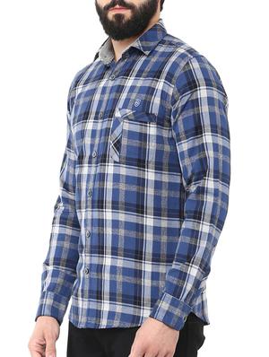 blue cotton casual shirt - 12292533 - Standard Image - 2