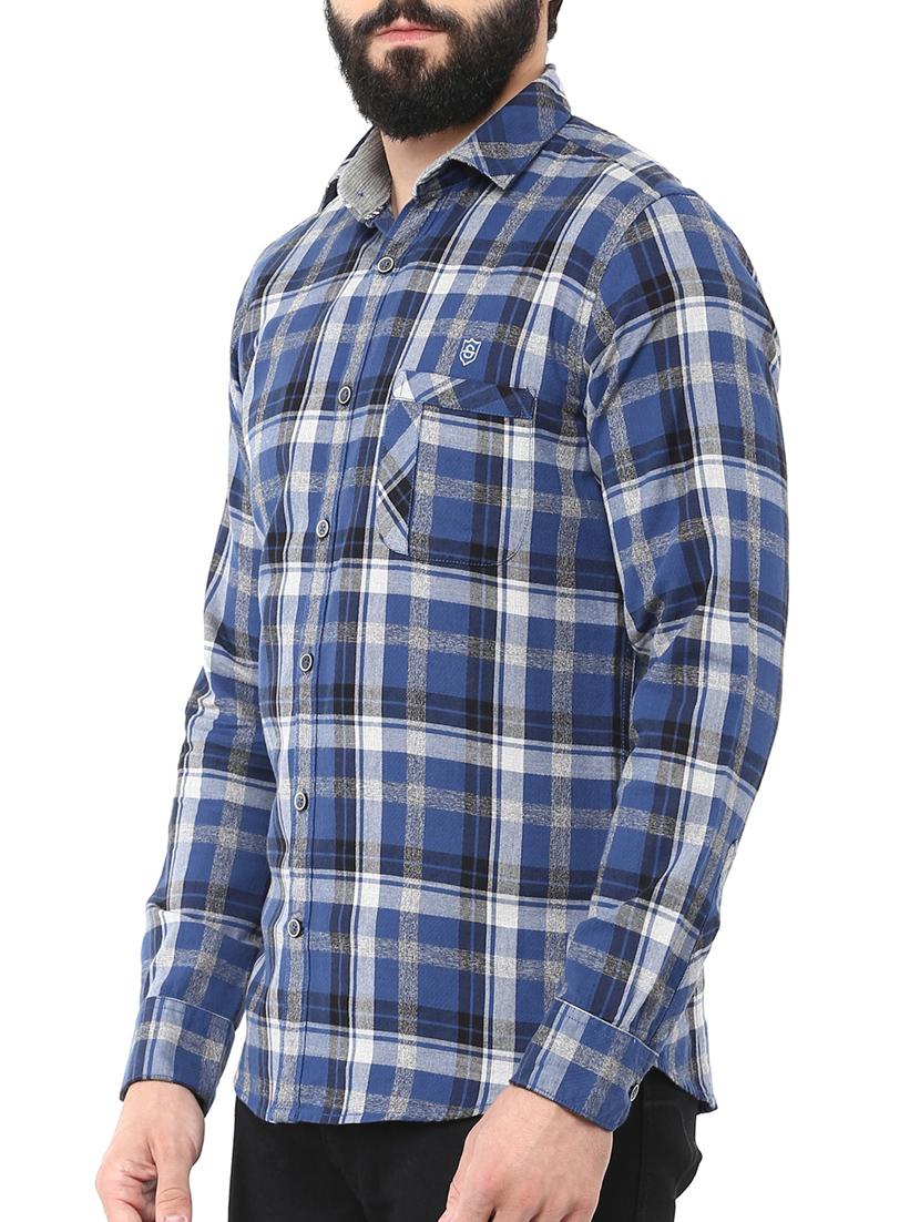 blue cotton casual shirt - 12292533 - Zoom Image - 2