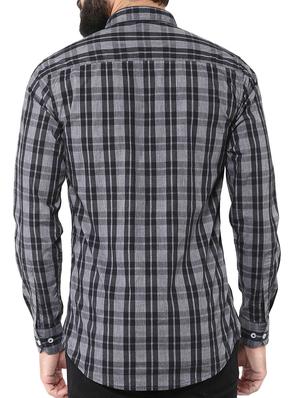 grey cotton casual shirt - 12292563 - Standard Image - 3