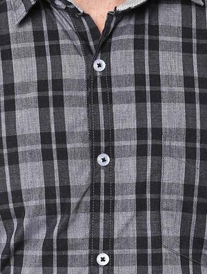 grey cotton casual shirt - 12292563 - Standard Image - 4