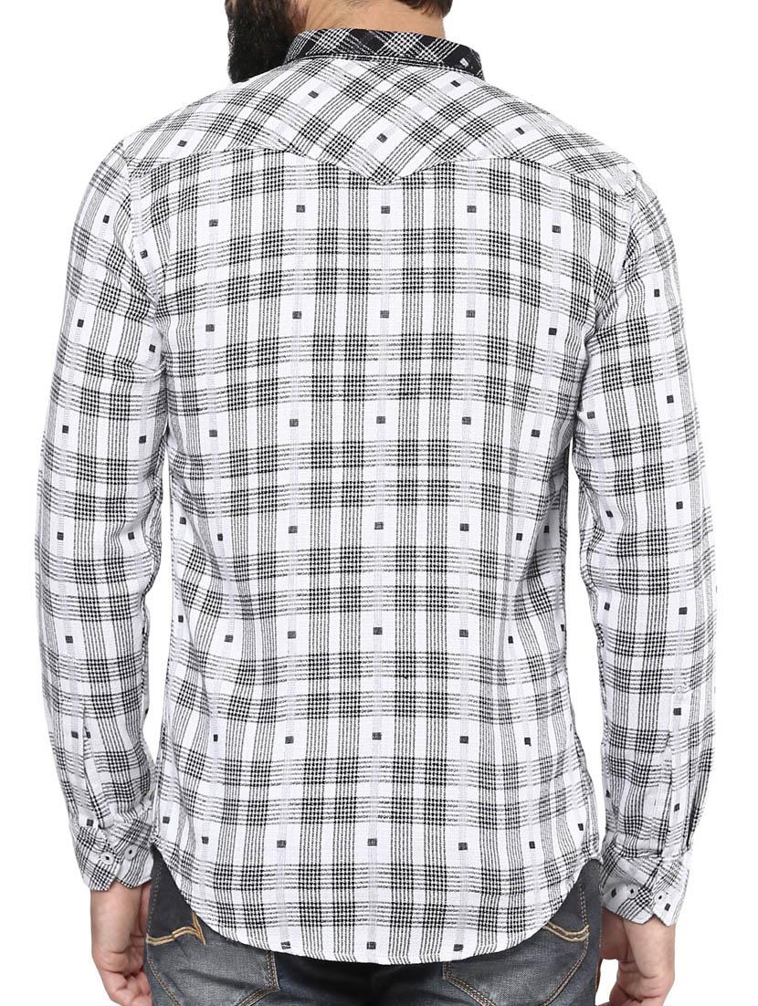 white cotton casual shirt - 12292575 - Zoom Image - 3