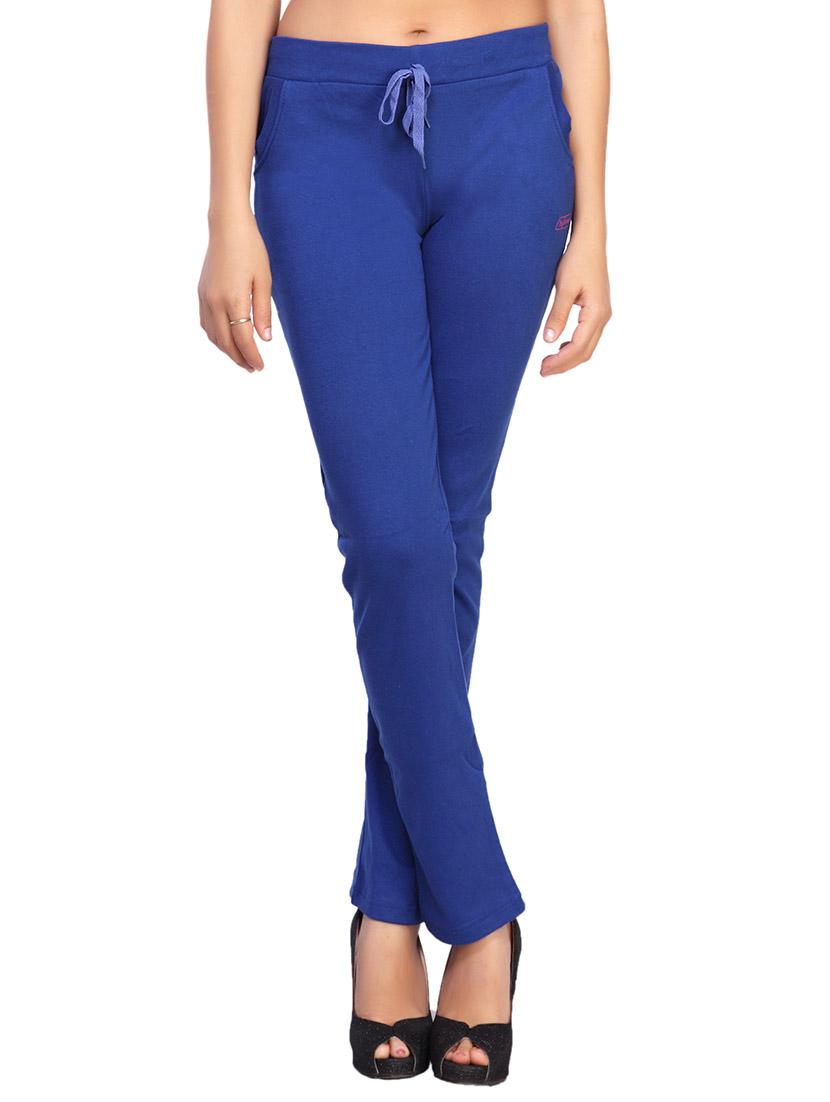 blue cotton track pants - 12297121 - Zoom Image - 1