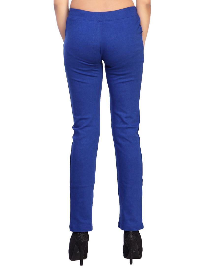 blue cotton track pants - 12297121 - Zoom Image - 3