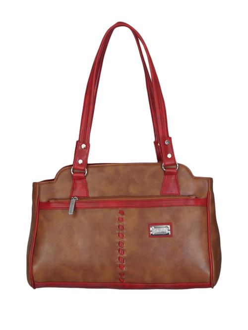 brown leatherette handbag - 12297533 - Very Small Image - 1