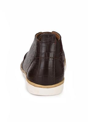 brown leather lace up sneakers - 12297658 - Standard Image - 3