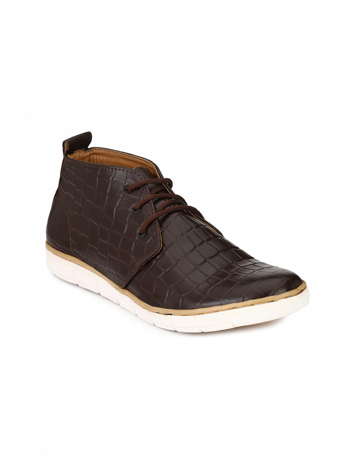 brown leather lace up sneakers - 12297658 - Zoom Image - 1