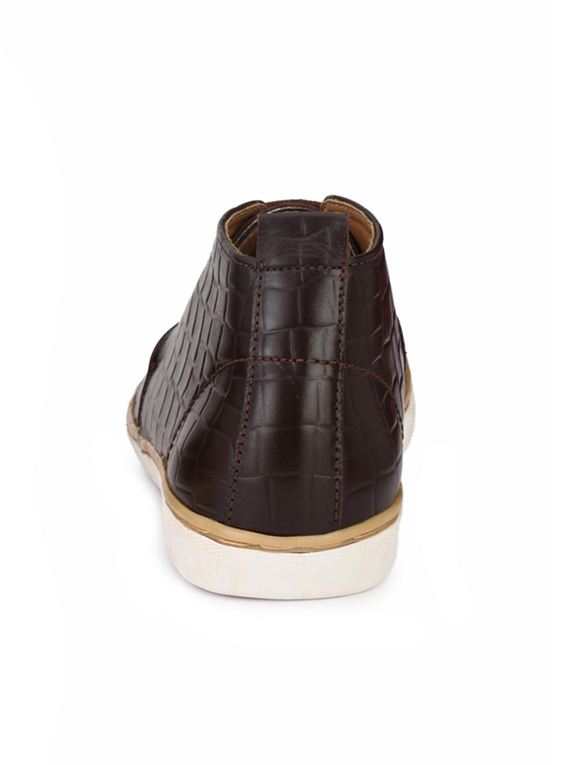 brown leather lace up sneakers - 12297658 - Zoom Image - 3
