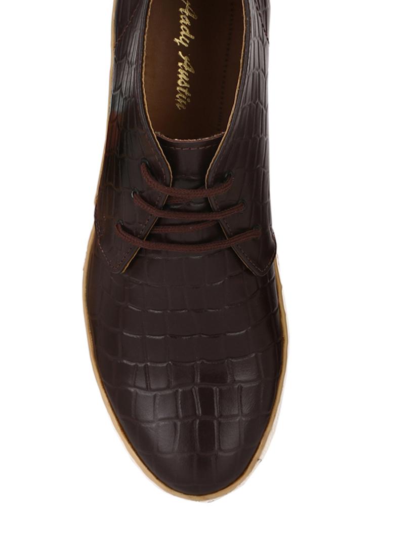 brown leather lace up sneakers - 12297658 - Zoom Image - 4