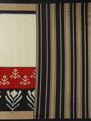 black colored bhagalpuri silk printed saree with blouse - 12298609 - Standard Image - 3