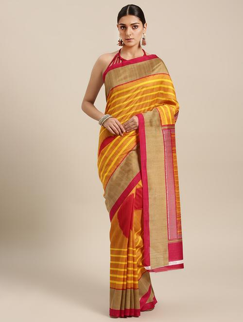 multicolored bhagalpuri silk printed saree with blouse - 12298613 - Standard Image - 1
