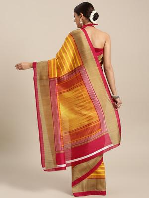 multicolored bhagalpuri silk printed saree with blouse - 12298613 - Standard Image - 2