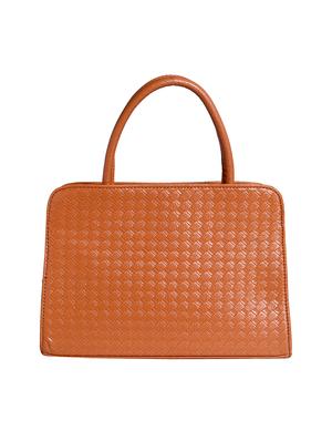 brown leatherette handbag with sling - 12302480 - Standard Image - 2