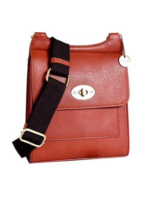 orange leatherette sling bag - 12302553 - Standard Image - 5