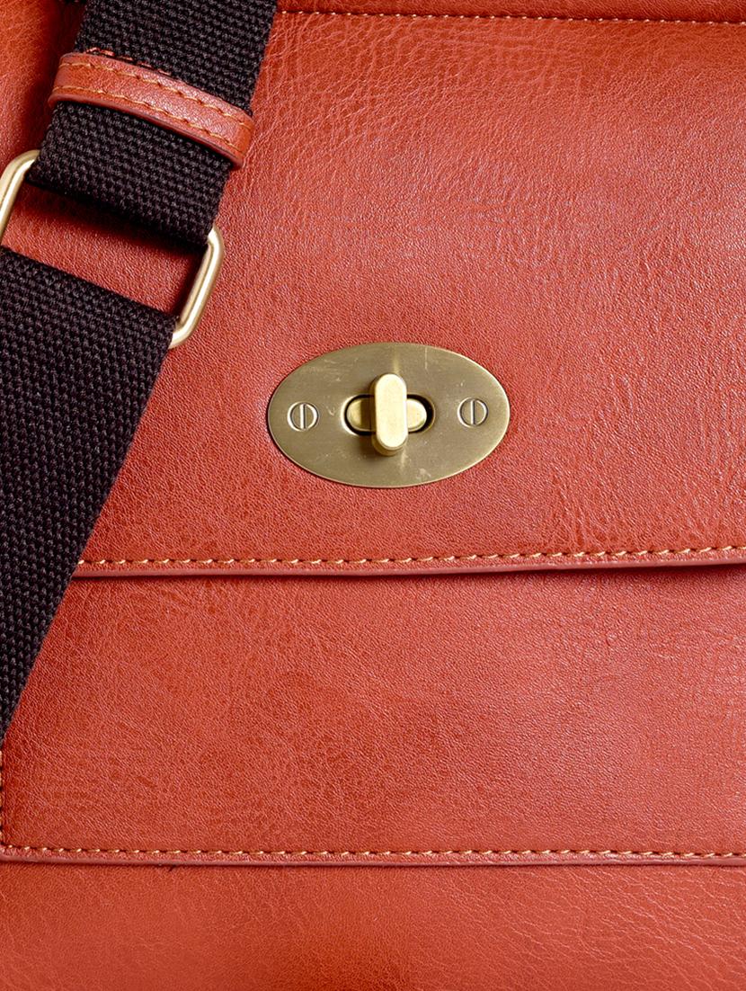 orange leatherette sling bag - 12302553 - Zoom Image - 4
