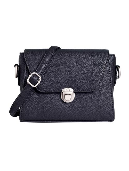 black leatherette sling bag - 12302558 - Standard Image - 1