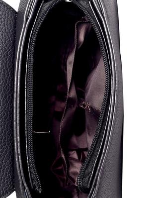 black leatherette sling bag - 12302558 - Standard Image - 3