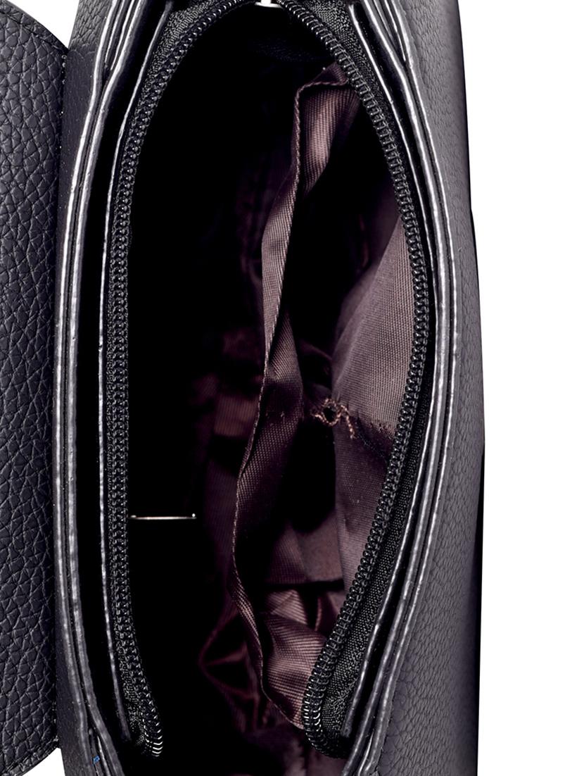 black leatherette sling bag - 12302558 - Zoom Image - 3