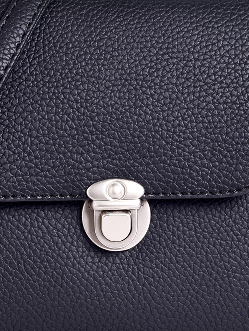 black leatherette sling bag - 12302558 - Zoom Image - 4