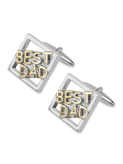silver metal alloy cuff links - 12302632 - Standard Image - 1