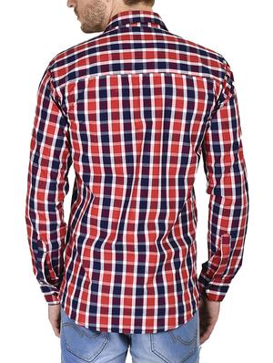 red cotton casual shirt - 12302921 - Standard Image - 3