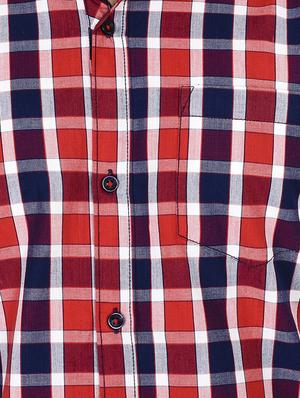 red cotton casual shirt - 12302921 - Standard Image - 4