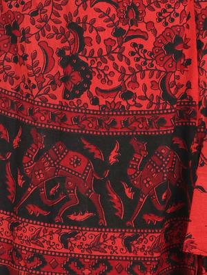 red cotton skirt - 12306235 - Standard Image - 4