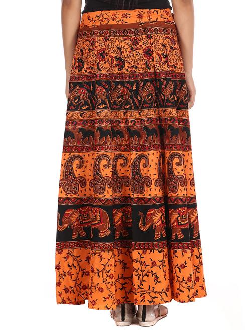 orange cotton skirt - 12306236 - Standard Image - 1