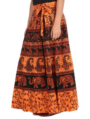 orange cotton skirt - 12306236 - Standard Image - 2