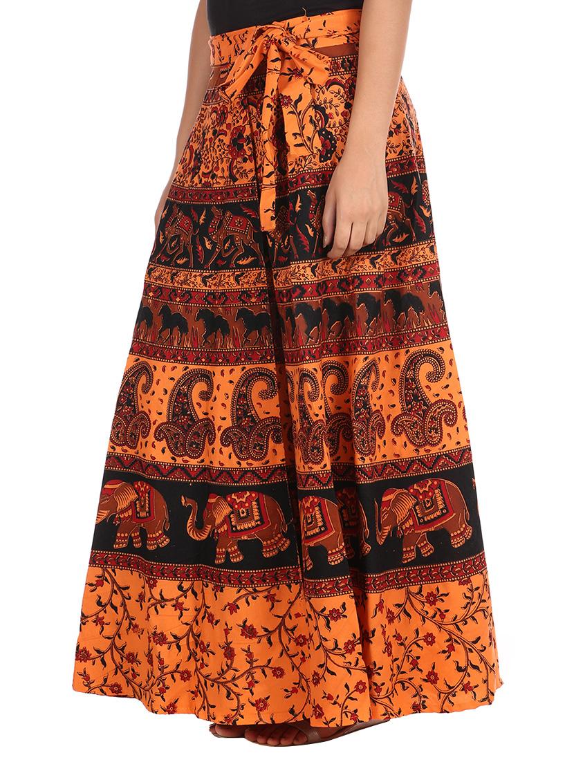 orange cotton skirt - 12306236 - Zoom Image - 2