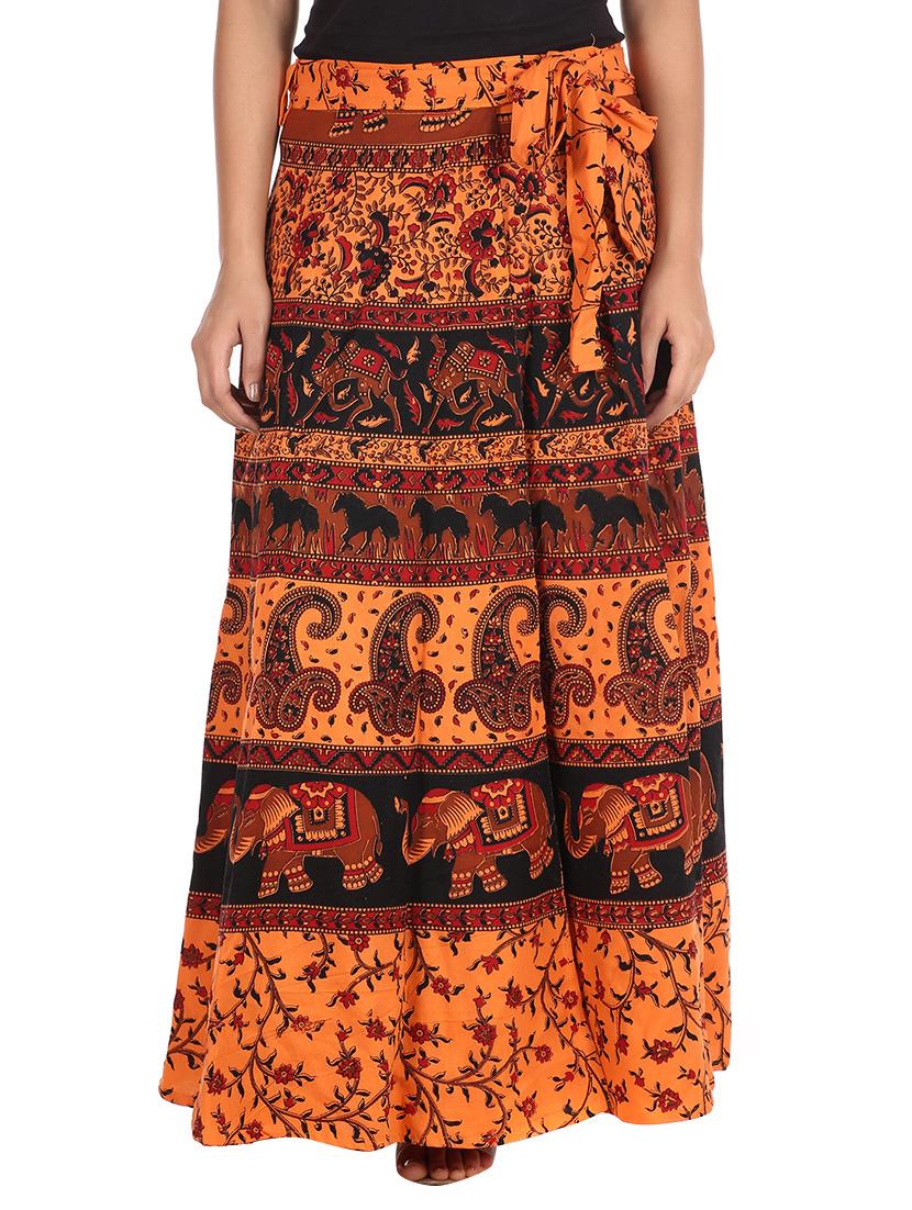 orange cotton skirt - 12306236 - Zoom Image - 3