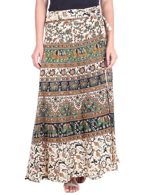 beige cotton skirt - 12306243 - Standard Image - 1