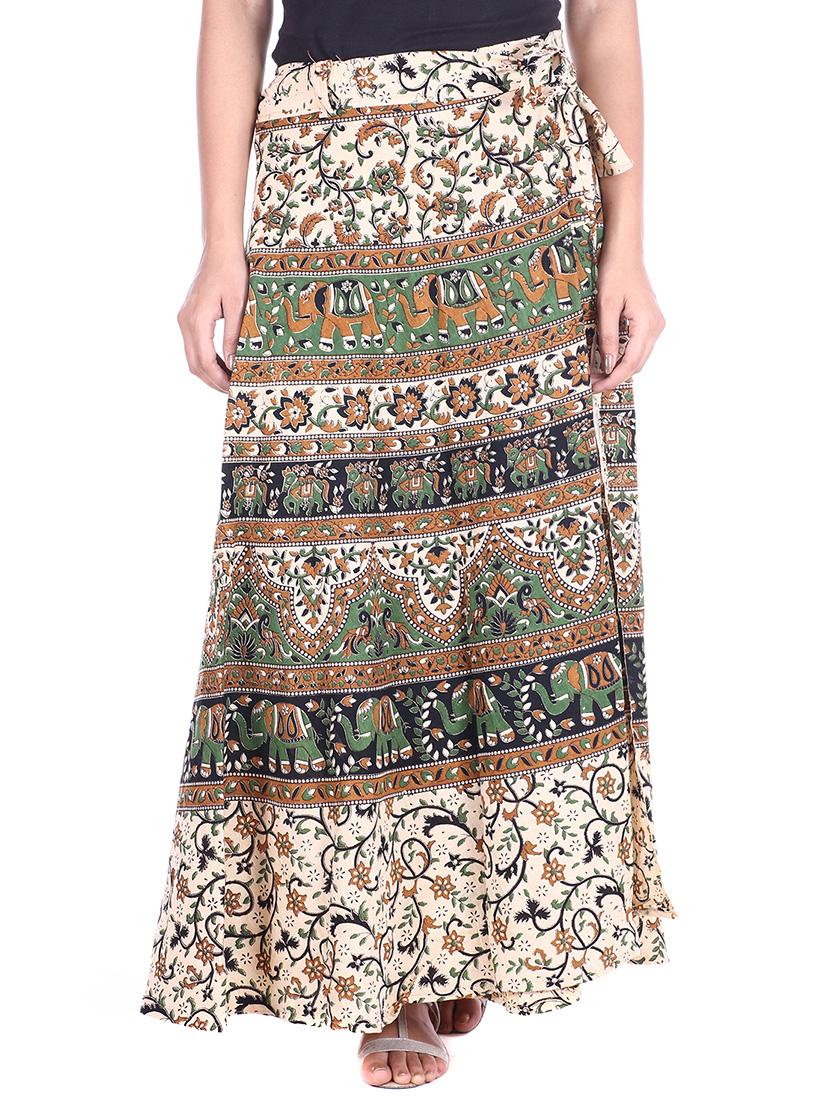 beige cotton skirt - 12306243 - Zoom Image - 1
