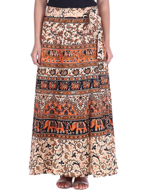 beige cotton skirt - 12306244 - Standard Image - 1