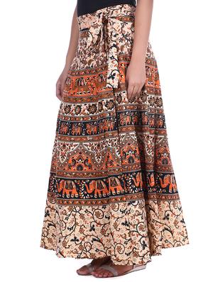 beige cotton skirt - 12306244 - Standard Image - 2