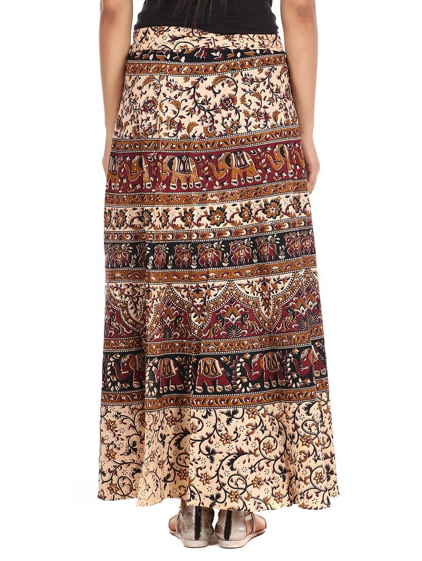 beige cotton skirt - 12306245 - Zoom Image - 3