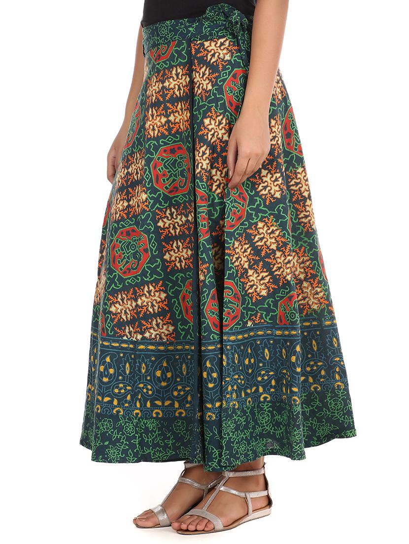 green cotton skirt - 12306250 - Zoom Image - 2