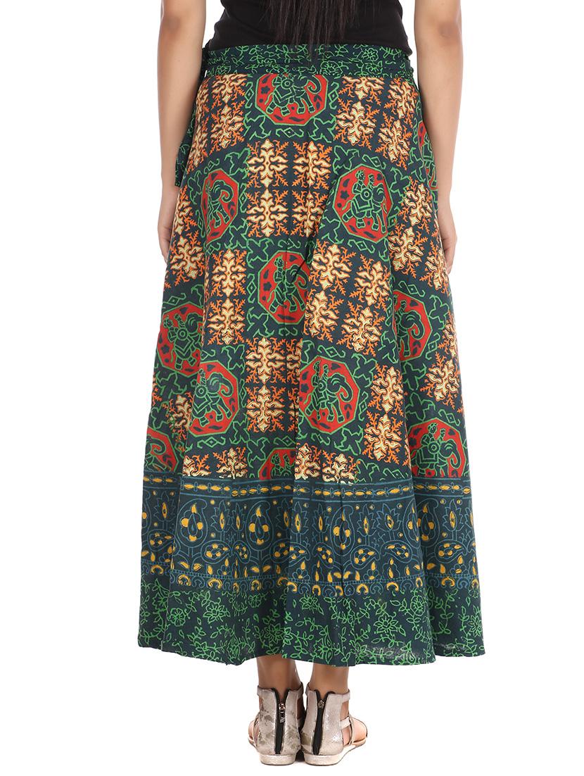 green cotton skirt - 12306250 - Zoom Image - 3
