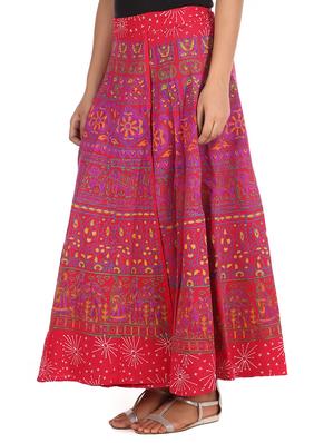 red cotton skirt - 12306251 - Standard Image - 2