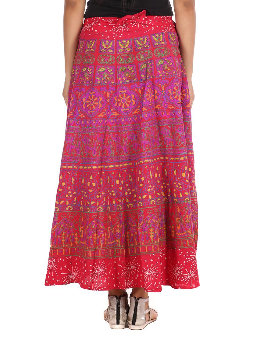 red cotton skirt - 12306251 - Zoom Image - 3